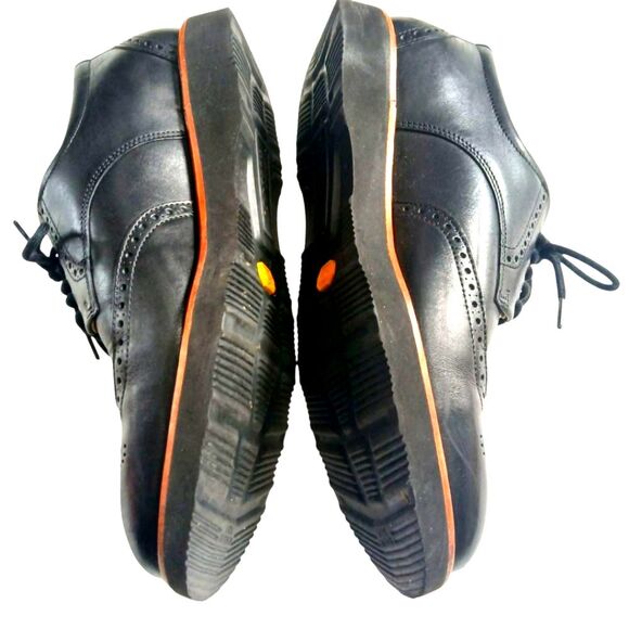 Men's Samuel Hubbard Oxford Shoes Tipping Point Leather with Broguing Black 9 - Picture 4 of 10